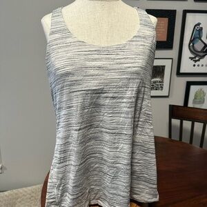 Lululemon Athletica Black and White Striped Tank Top